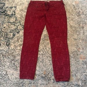 Free People Red Vintage Jeans